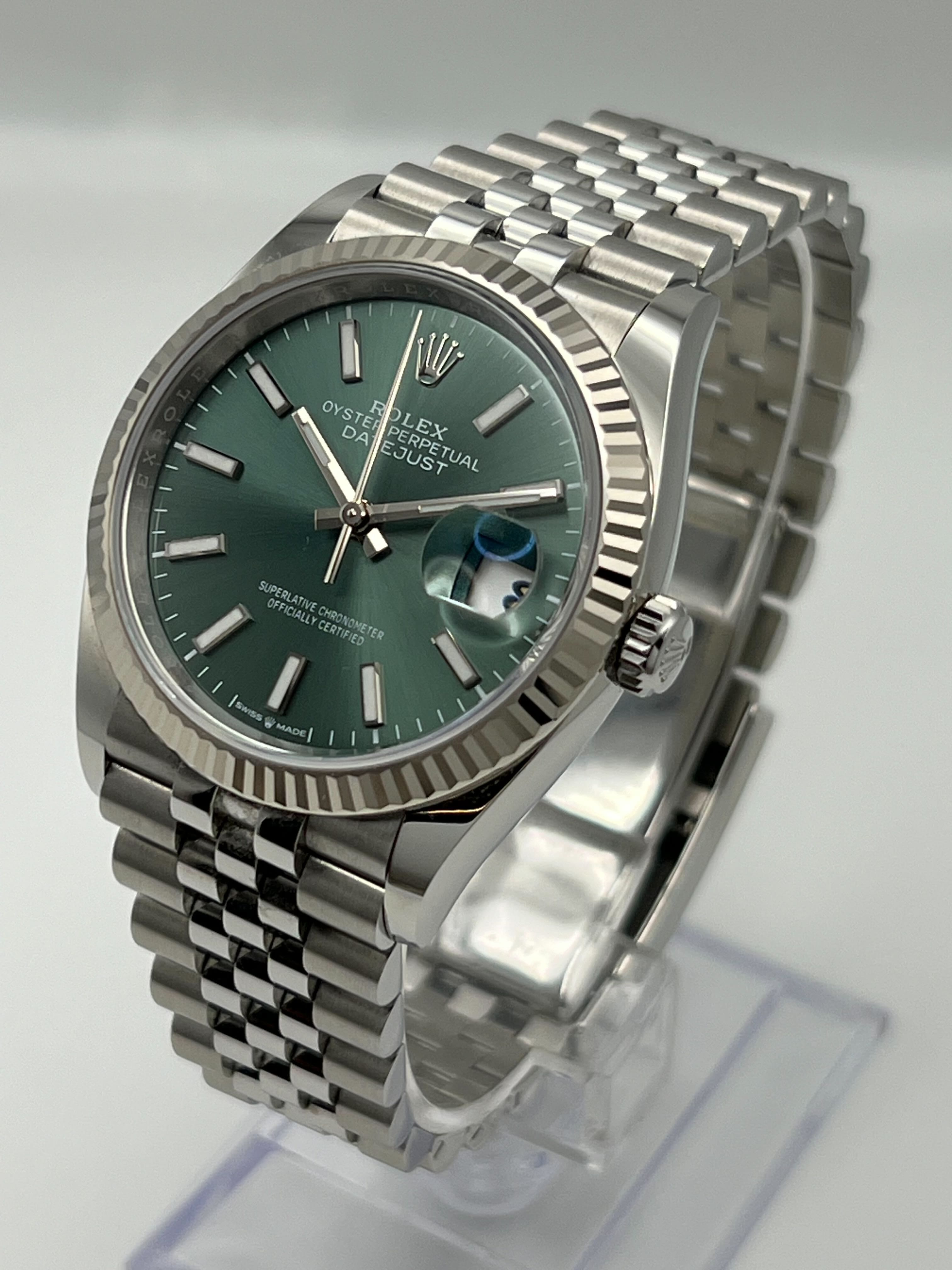 Rolex Datejust 36 126234 Stainless Steel Mint Green Dial Jubilee - Image 4