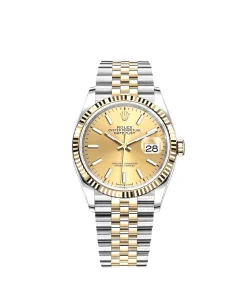 Rolex Datejust 36 126233 Stainless Steel Yellow Gold Champagne Dial Jubilee