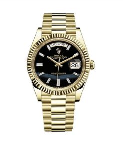 Rolex Day-Date 228238 Yellow Gold Black Onyx Dial 40mm