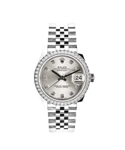 Alternative view of Rolex Datejust 36 278384RBR ‘Ladies’ White Gold Stainless Steel Silver Dial
