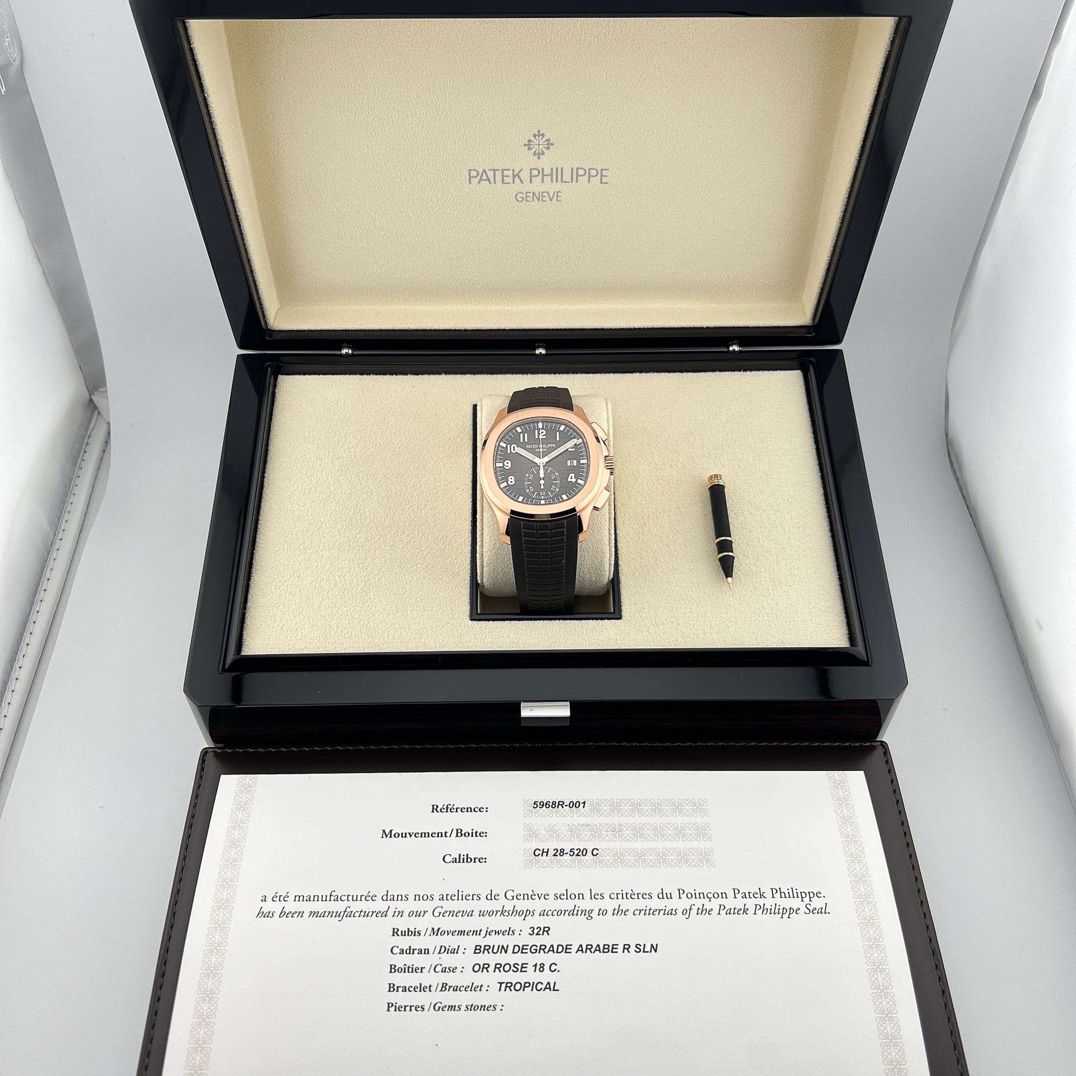 Patek Philippe Aquanaut 5968R-001 Chronograph Rose Gold Brown Dial - Image 11
