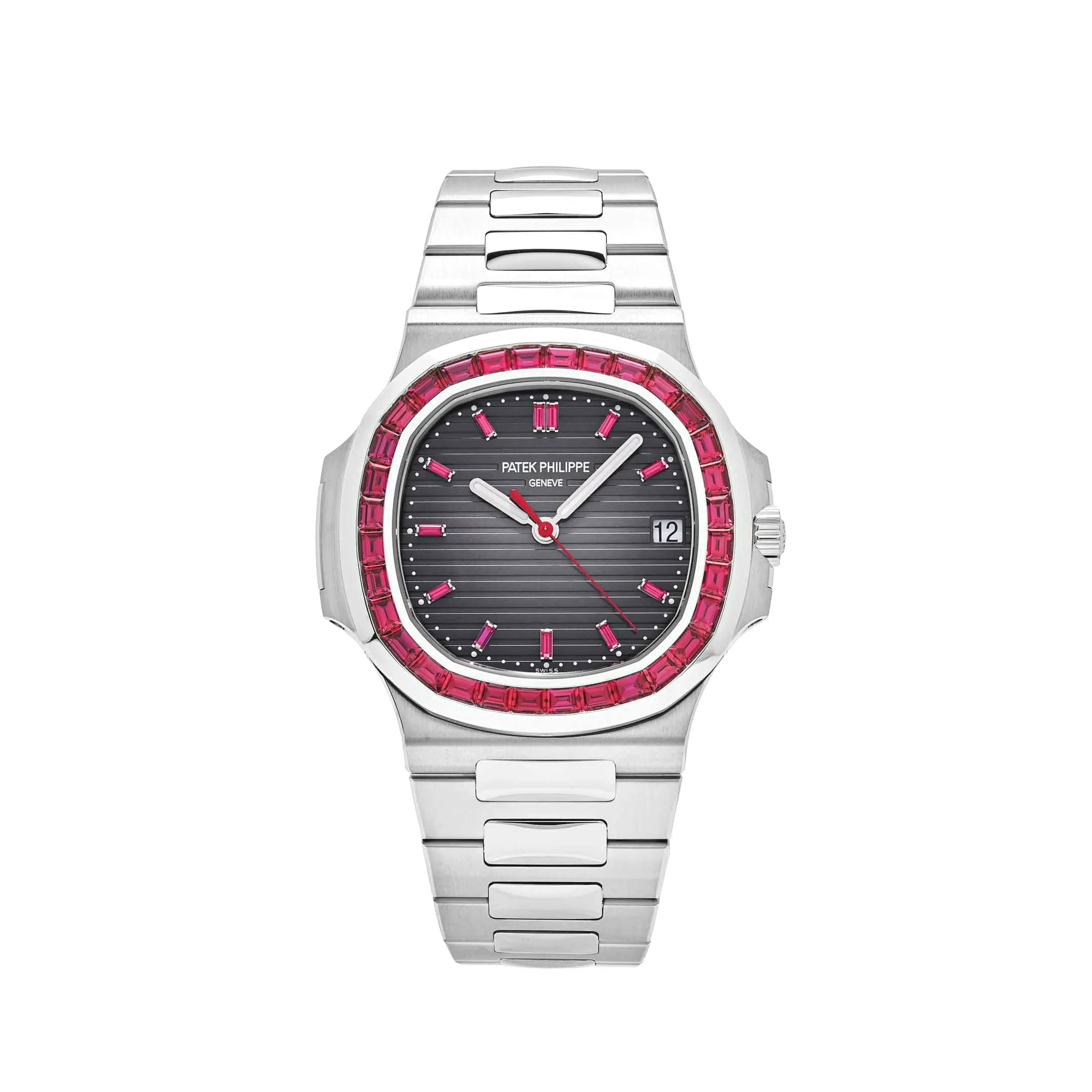 Patek Philippe Nautilus 5711/112P-001 Platinum Grey Dial Ruby Bezel