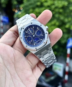 Alternative view of Audemars Piguet Royal Oak 26574ST Blue Dial Watch 41mm