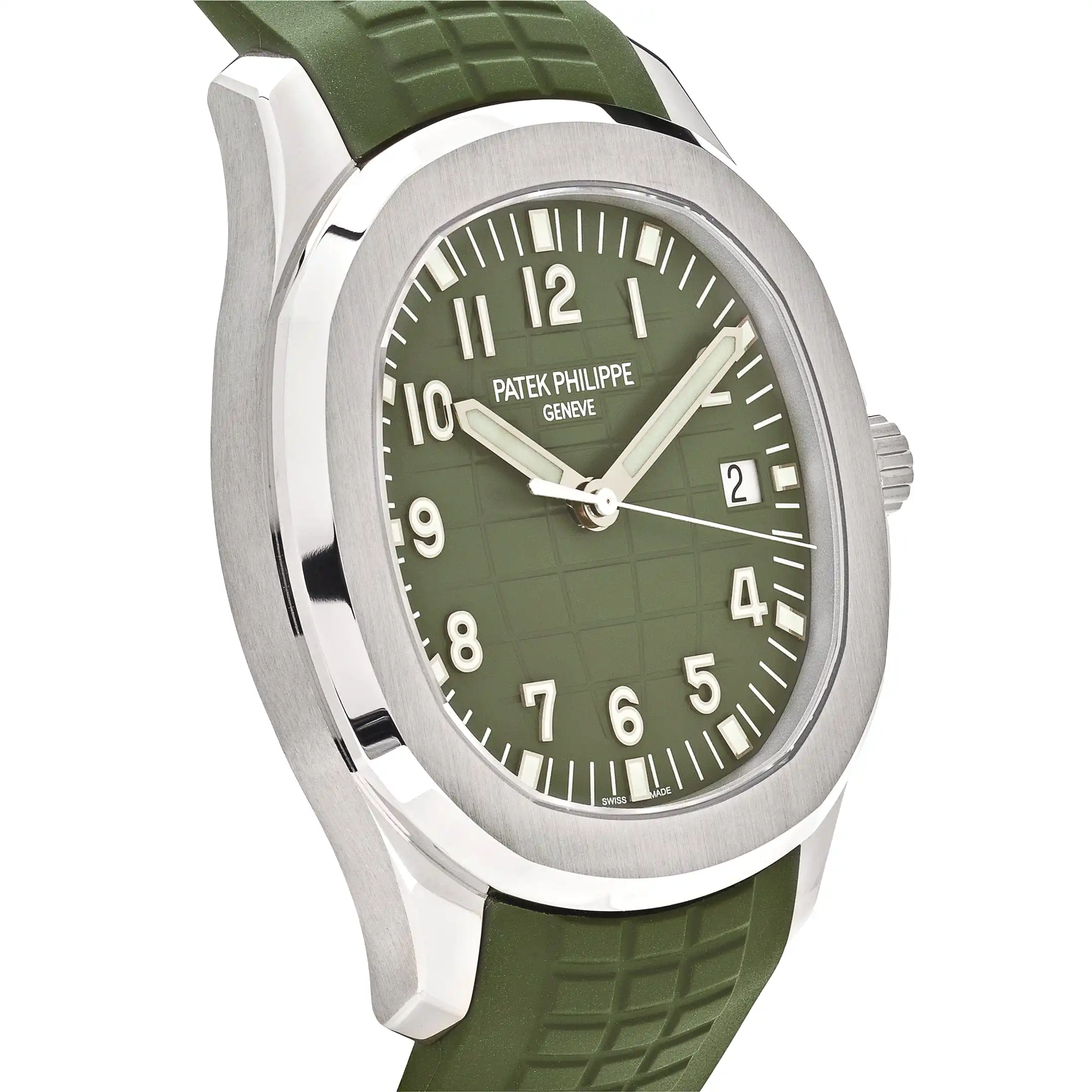 Patek Philippe Aquanaut 5168G-010 ‘Jumbo’ White Gold Khaki Green - Image 4
