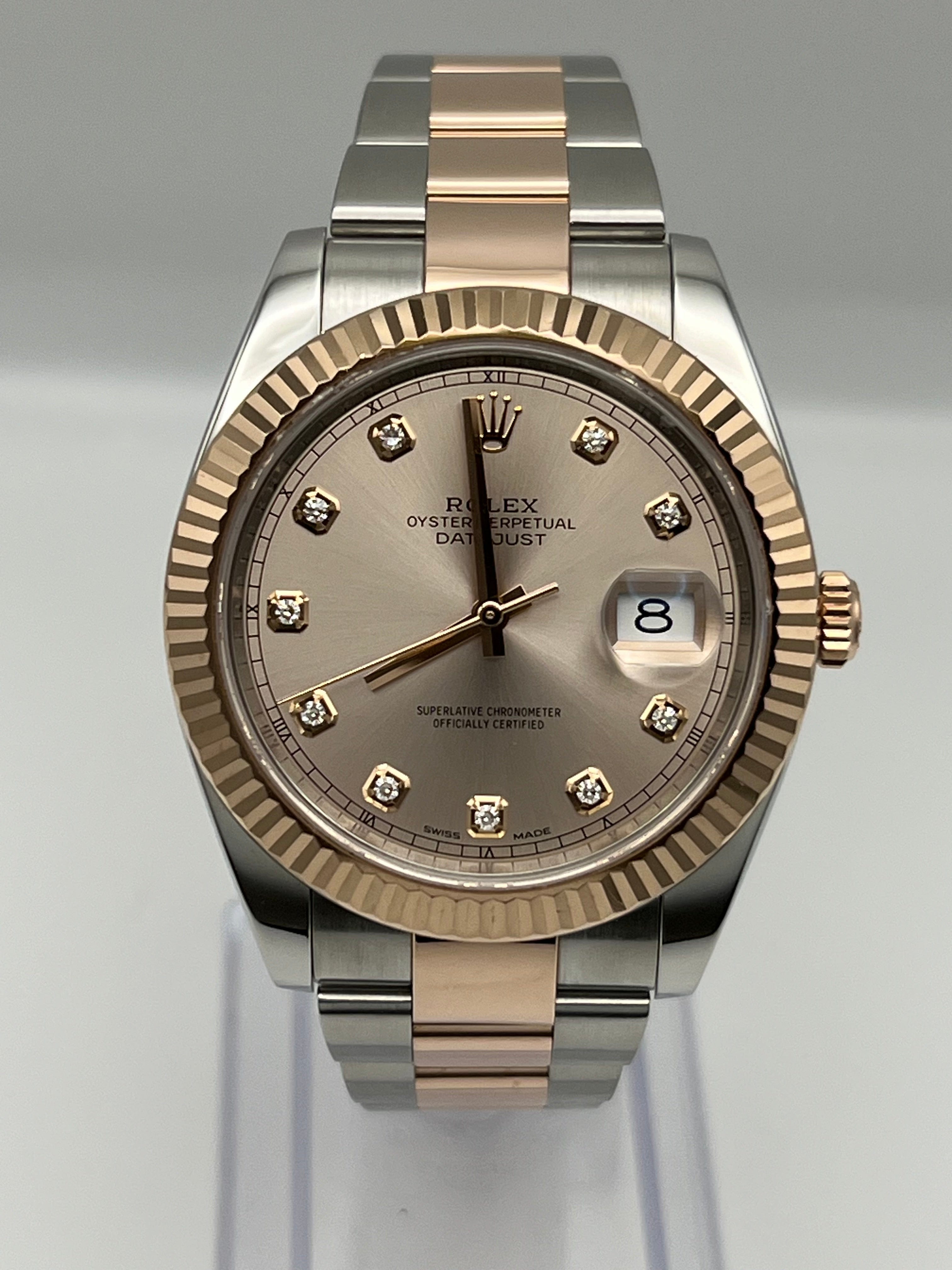 Rolex Datejust 41 126331 Rose Gold Stainless Steel Sundust Diamond Dial - Image 5