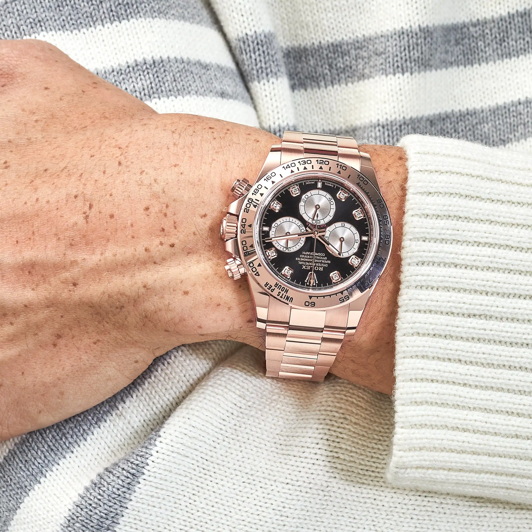 Rolex Daytona 126505 Rose Gold Black Diamond Dial 40mm - Image 2