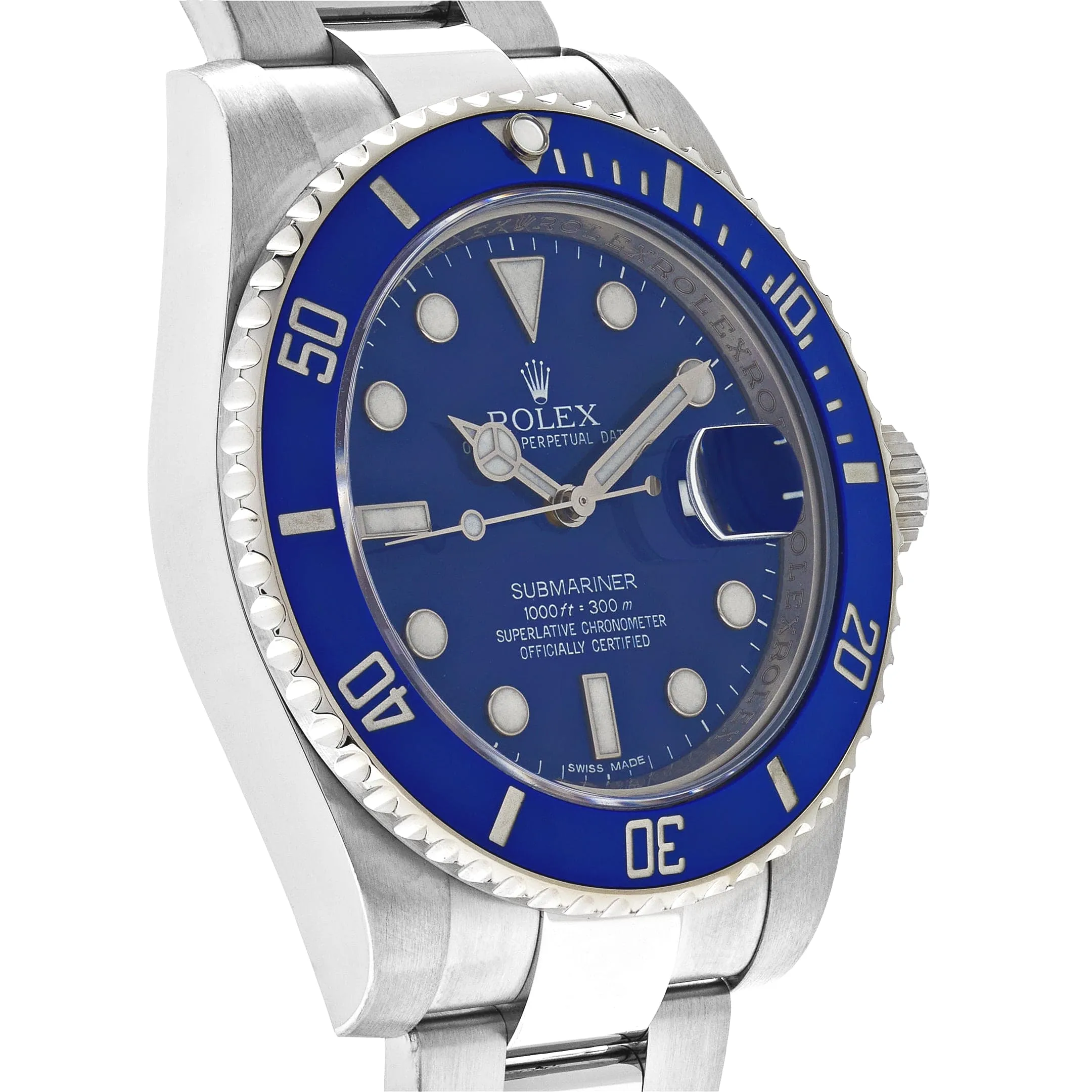 Rolex Submariner Date 116619LB White Gold Blue Dial Blue Bezel 40mm - Image 3