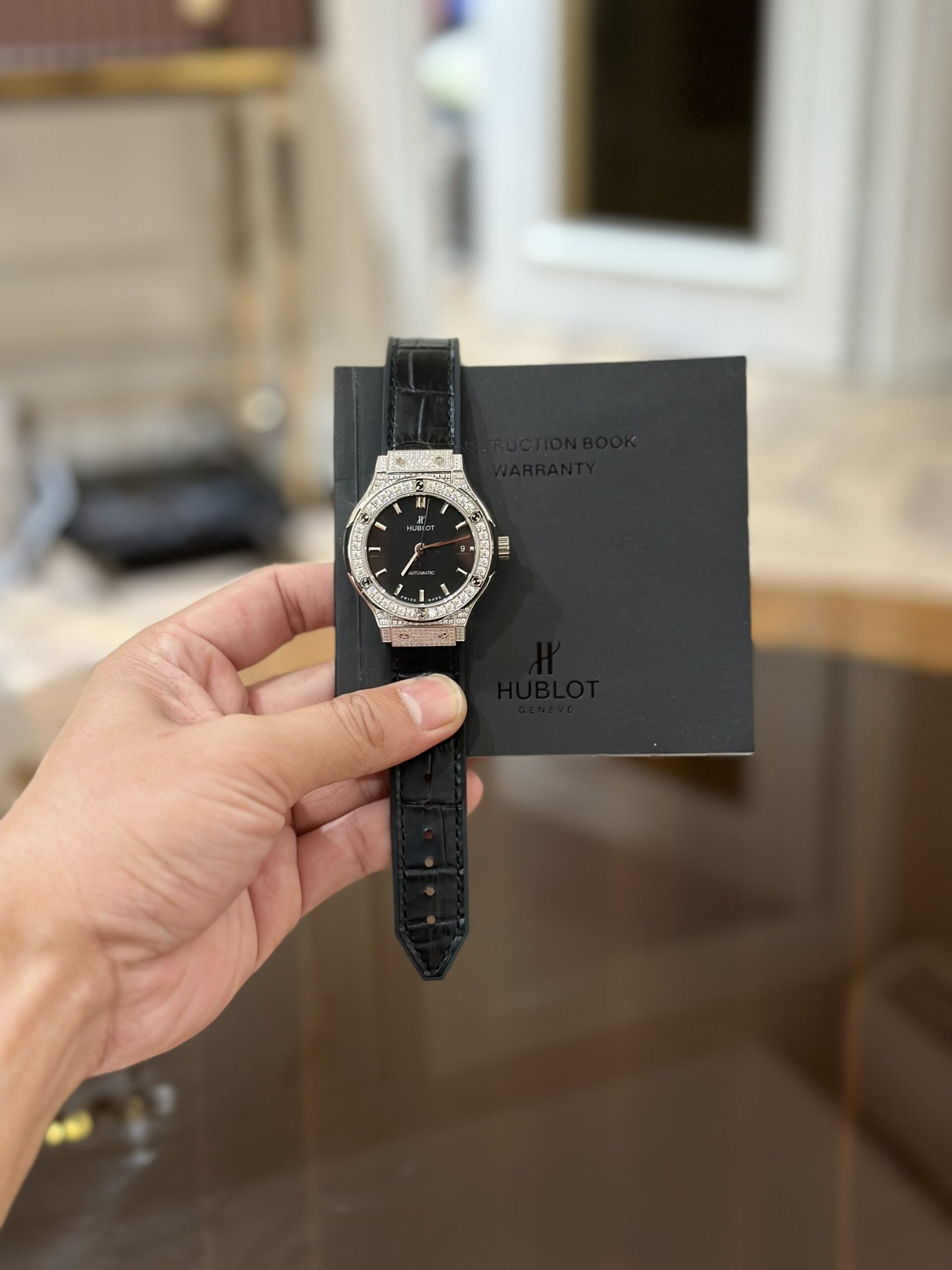 Hublot Classic Fusion Diamonds Black Dial Watch 38mm