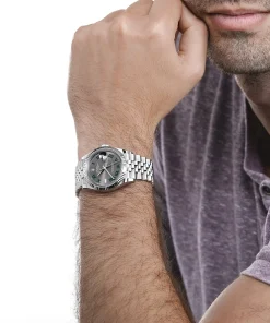 Alternative view of Rolex Datejust 36 126234 Stainless Steel Slate ‘Wimbledon’ Dial Jubilee