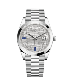 Rolex Day-Date 40 228206 Platinum Diamond-Paved Dial