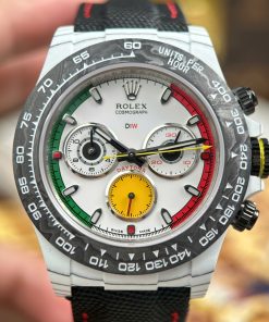 Alternative view of Rolex Daytona DiW Ferrari Crafted White Carbon Case Ultralightweight 57 Grams 40mm