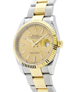 Alternative view of Rolex Datejust 41 126333 Stainless Steel Yellow Gold Champagne Dial Oyster