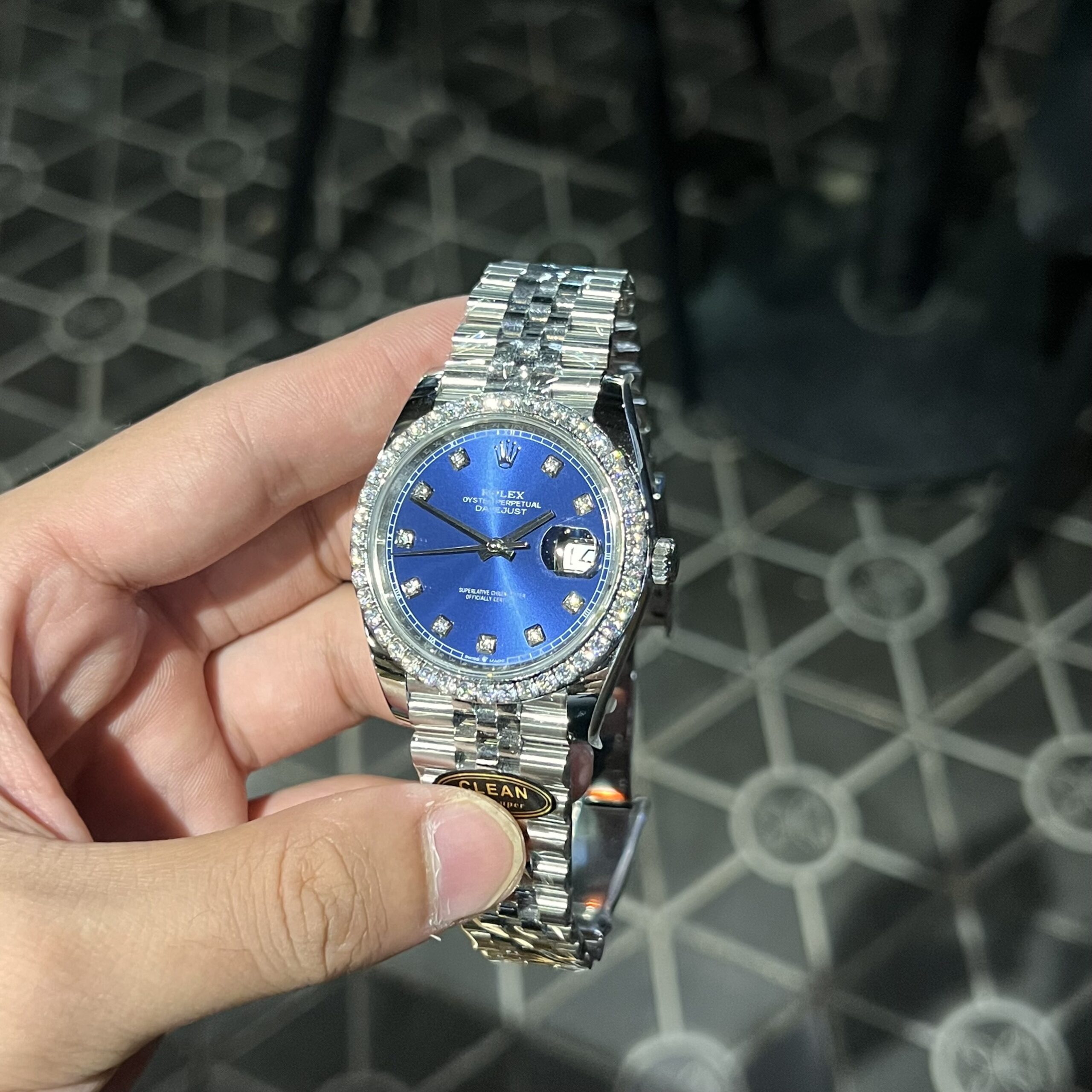 Rolex Datejust 126334 Custom Diamonds Moissanite Blue Dial 41mm - Image 4