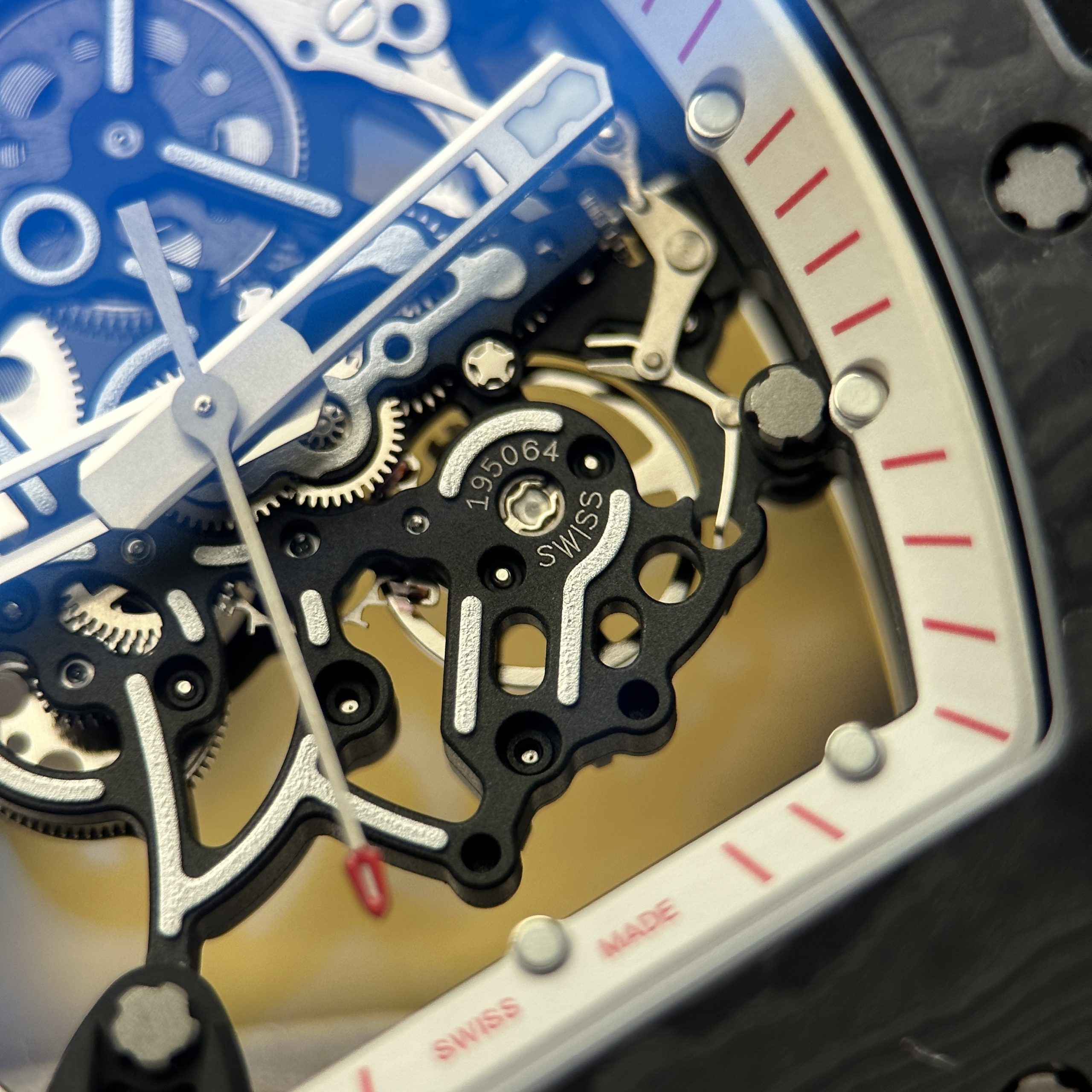 Richard Mille Carbon Crafting NTPT RM055 Black Rubber Strap ZF Factory 49.9×42.7mm - Image 8