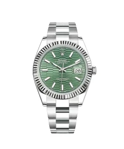 Rolex Datejust 41 126334 Stainless Steel Green Motif Dial Oyster