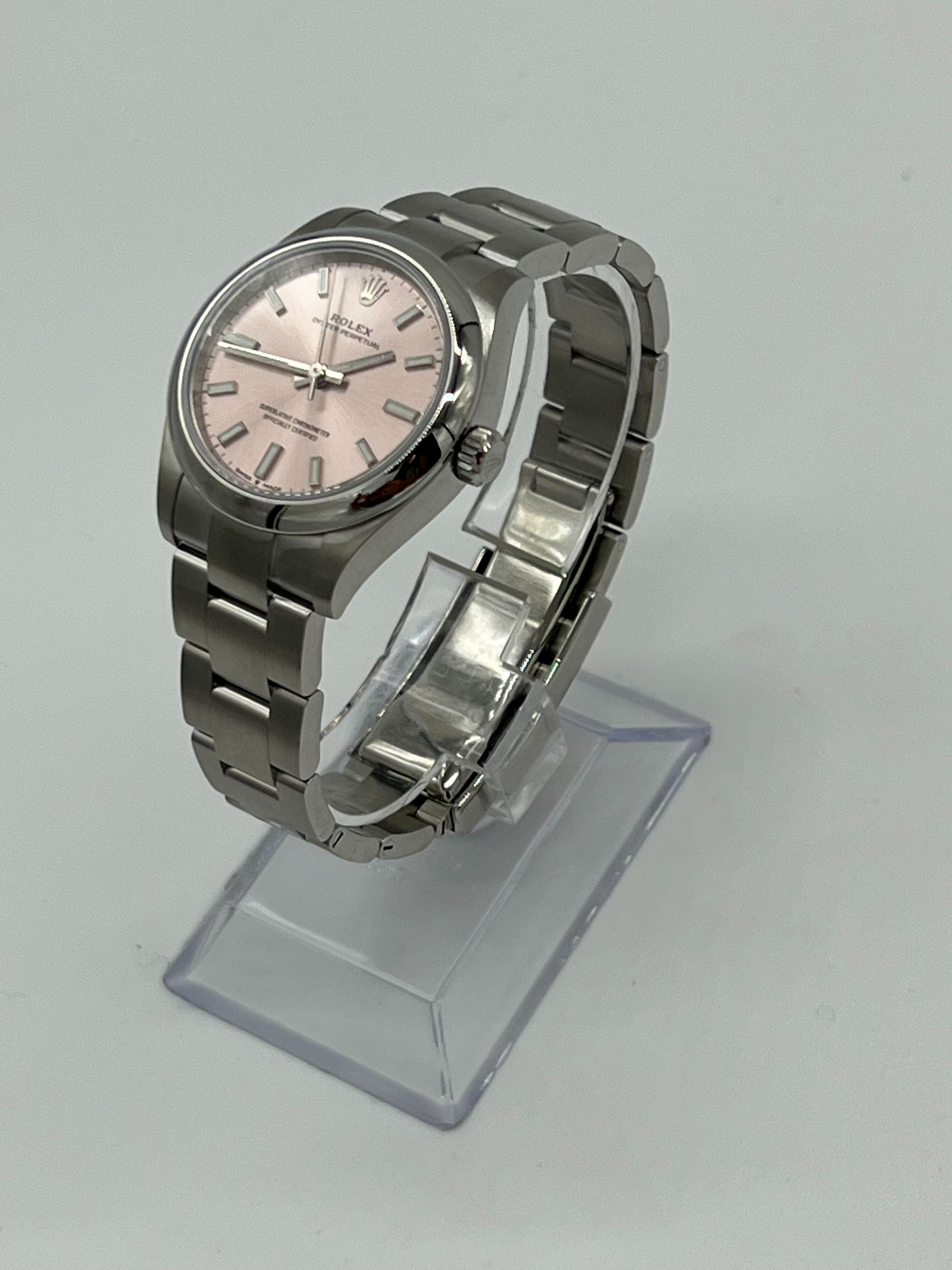 Rolex Oyster Perpetual 31 277200 ‘Ladies’ Stainless Steel Pink Dial - Image 4
