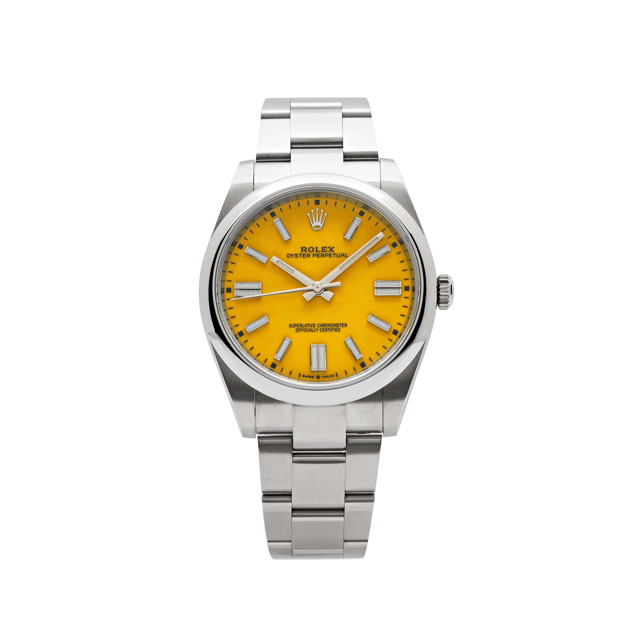 Rolex Oyster Perpetual 41 124300 Stainless Steel Yellow Dial - Image 10