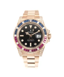 Rolex GMT-Master II 126755SARU ‘SARU’ Rose Gold Black Dial Diamond Bezel
