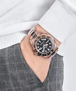 Alternative view of Rolex GMT-Master II 126715CHNR ‘Root Beer’ Rose Gold Black Dial 40mm