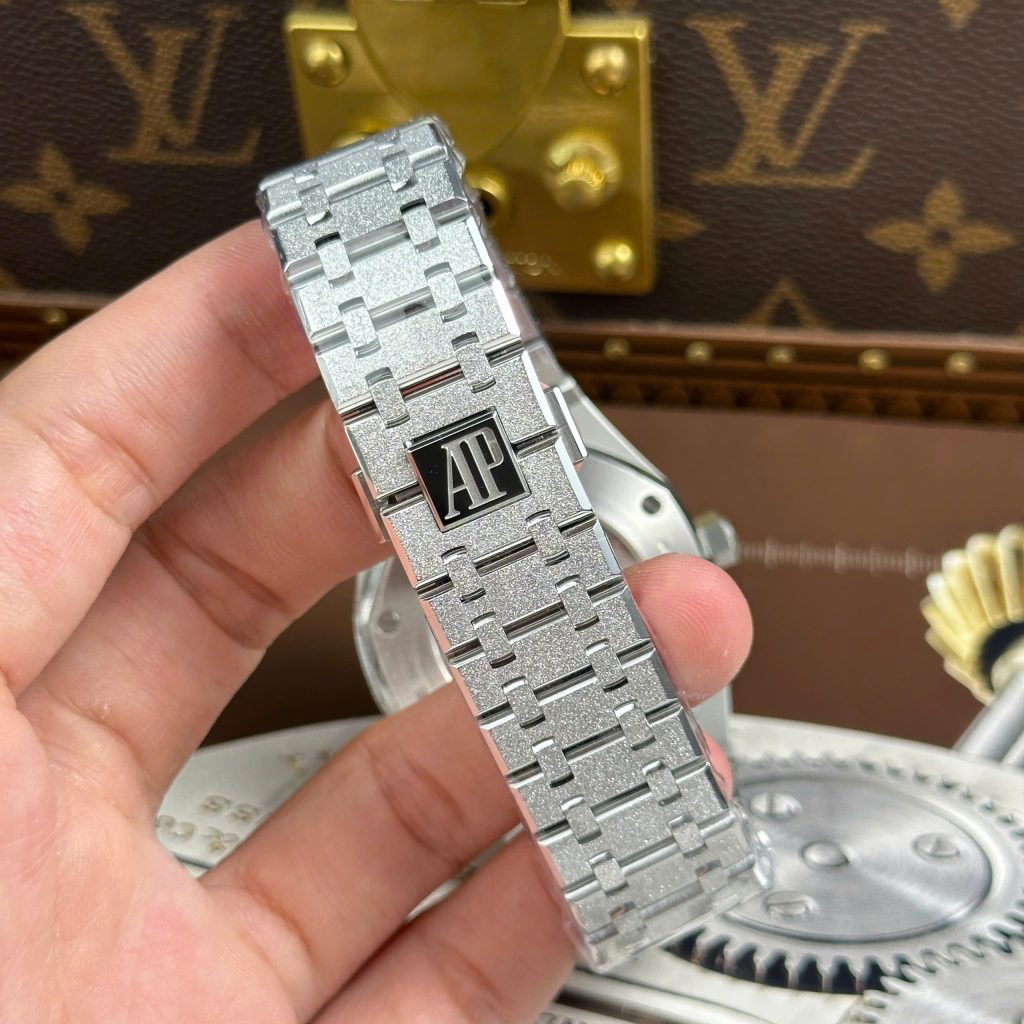 Đồng Hồ Audemars Piguet Rep11 Royal Oak 15410 Frosted Mặt Xanh Than Nhà Máy APS 41mm