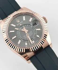 Alternative view of Rolex Sky-Dweller 336235 Rose Gold Slate Dial 42mm
