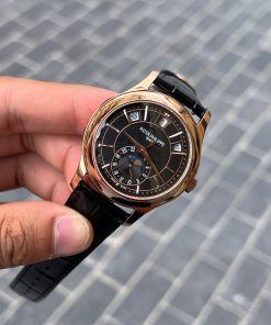 Alternative view of Patek Philippe Complications 5205R Replica 11 Watch Black Leather 40mm