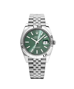 Rolex Datejust 41 126334 Stainless Steel Green Dial Jubilee