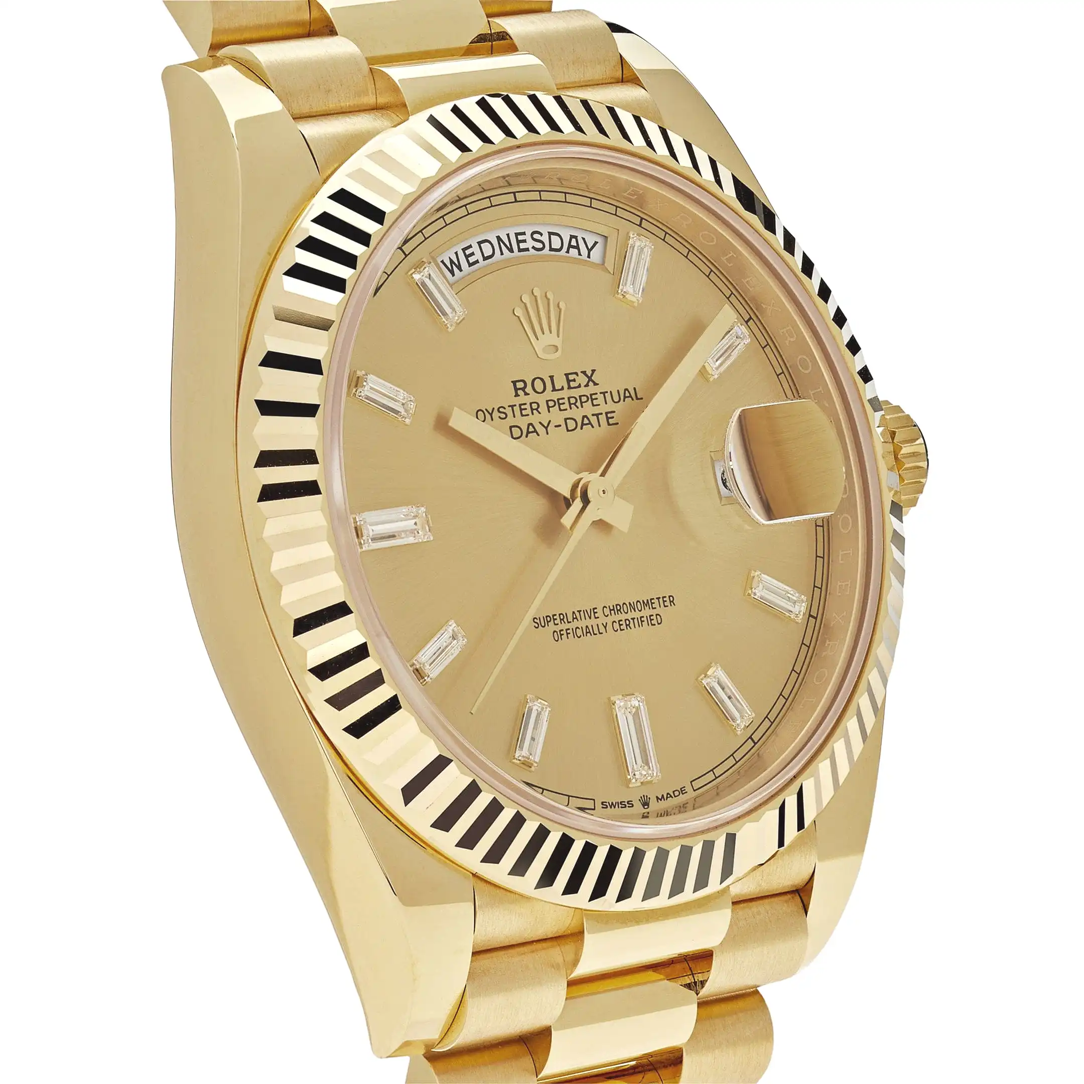 Rolex Day-Date 40 228238 Yellow Gold Champagne Diamond Dial - Image 3