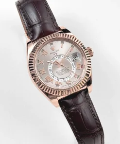 Alternative view of Rolex Sky-Dweller 326135 Rose Gold Sundust Dial 42mm