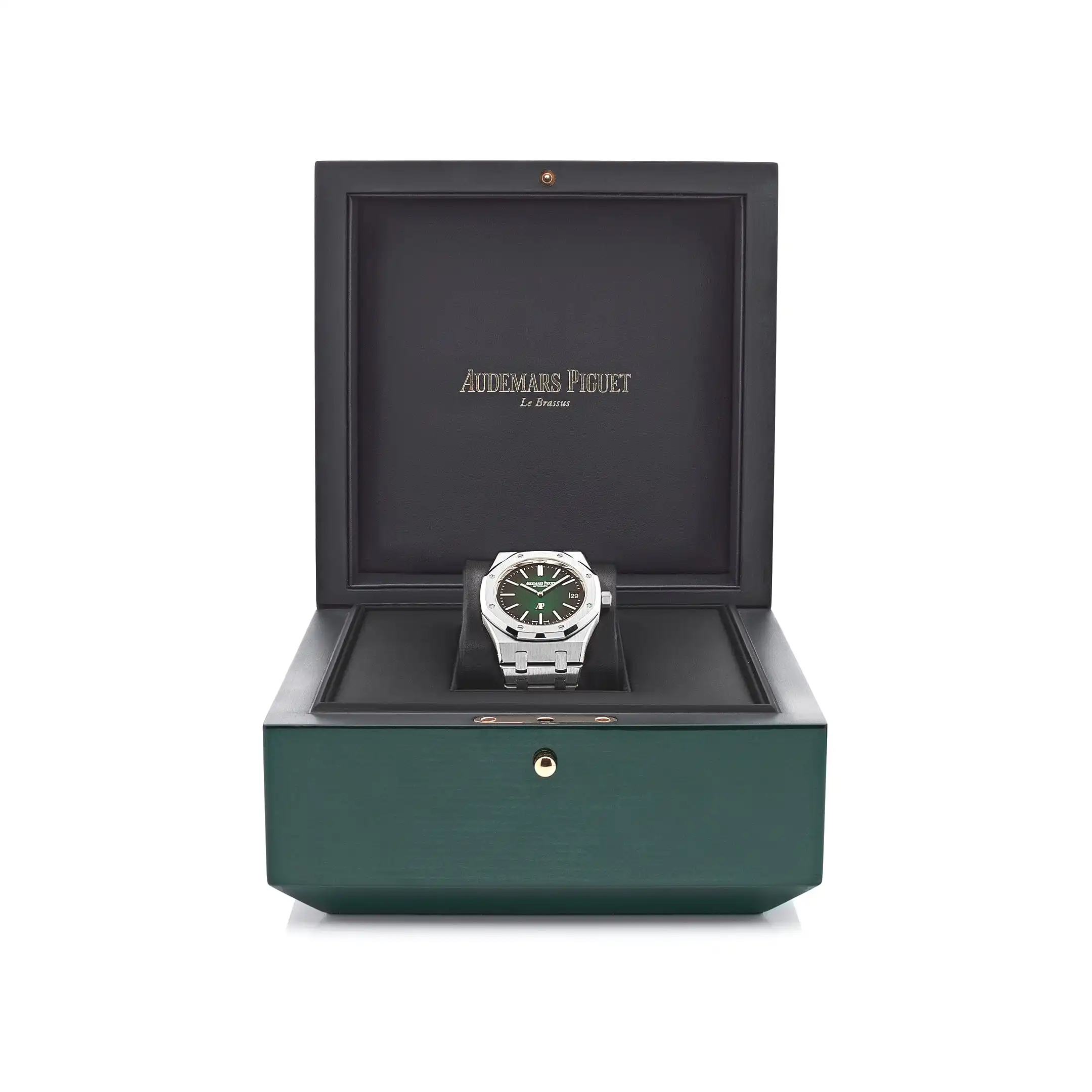 Audemars Piguet Royal Oak 15202PT.OO.1240PT.01 ‘Jumbo’ Extra-Thin Platinum Green Dial - Image 7