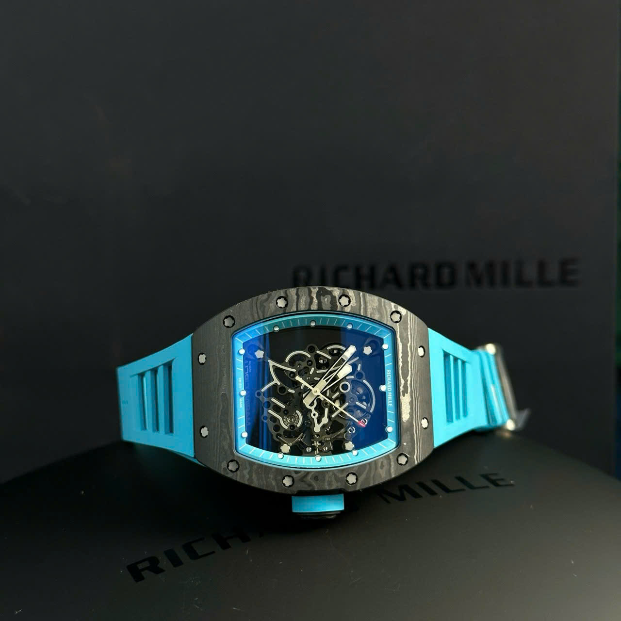 Richard Mille Crafting Carbon NTPT RM055 Blue ZF Factory 49.9×42.7mm - Image 3
