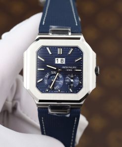 Alternative view of Patek Philippe Cubitus 5822P Replica 11 Blue Dial Nato Fabric Strap 45mm