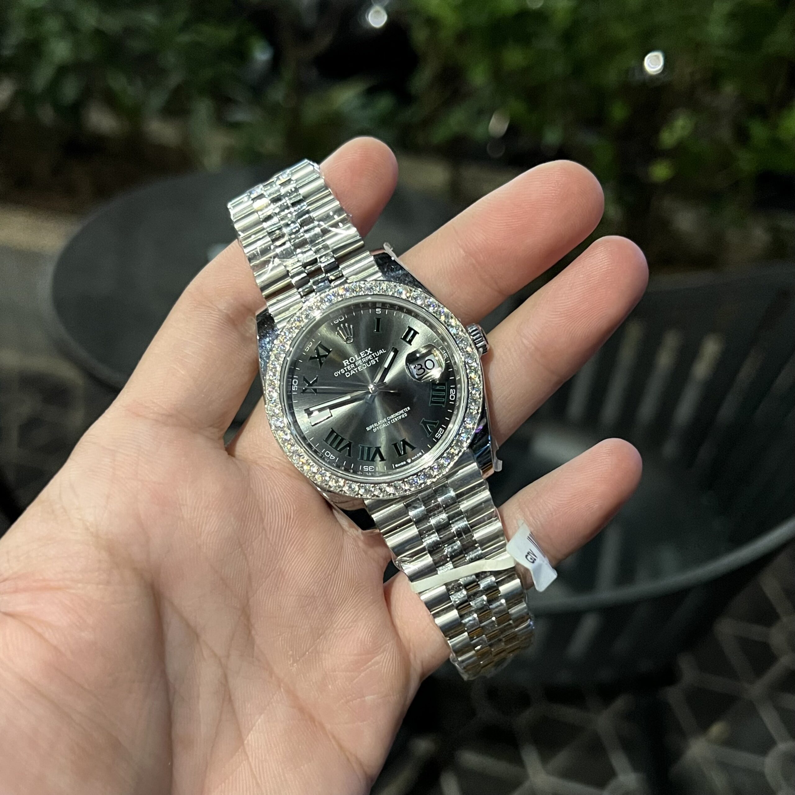 Rolex Datejust 126334 Custom Diamonds Moissanite Gray Dial 41mm - Image 2