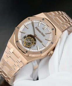 Alternative view of Audemars Piguet Royal Oak Self Winding Flying Tourbillon 267300R Watch with Gray Dial 41mm