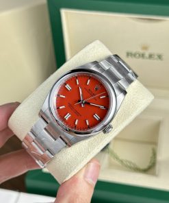 Rolex Oyster Perpetual 126000 Dial Red Replica Watches Clean Factory 36mm