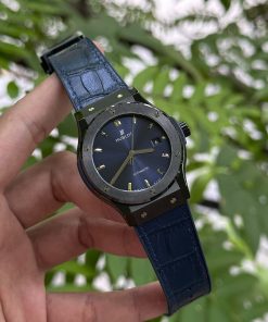 Alternative view of Hublot Classic Fusion Ceramic Blue Dial Replica Watch JJZ 42mm