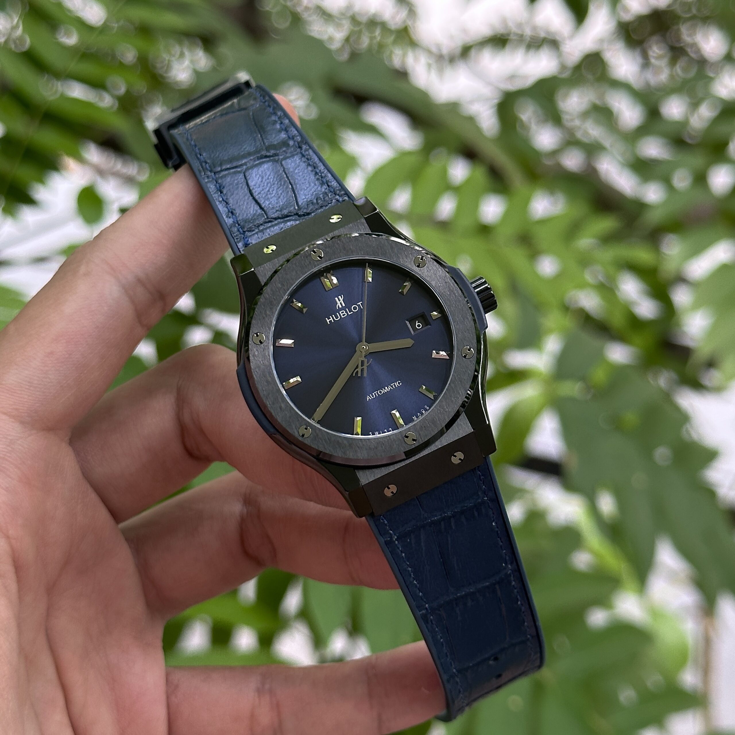 Hublot Classic Fusion Ceramic Blue Dial Replica Watch JJZ 42mm - Image 2