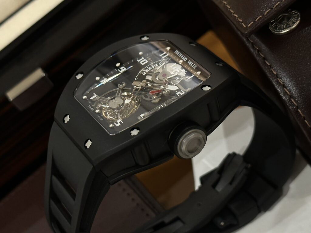Replica Richard Mille Watch RM001 Tourbillon Black Ceramic 42mm - Image 3