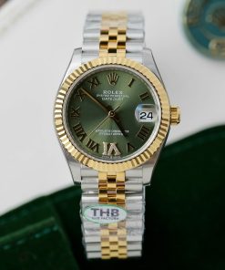 Rolex DateJust Women’s Rep11 Demi Green Roman Numeral THB Factory 31mm