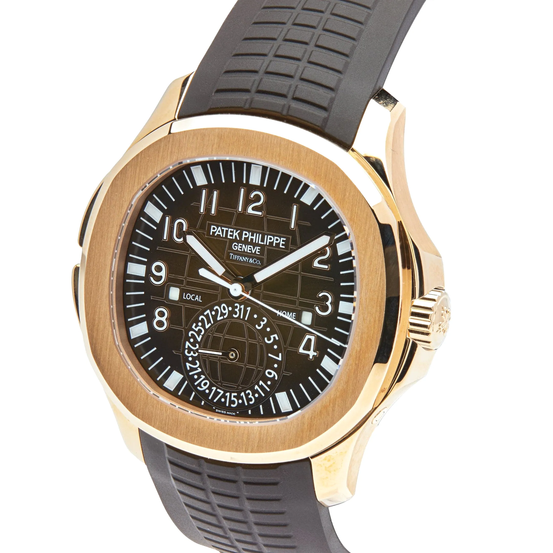 Patek Philippe Aquanaut 5164R-001 ‘Travel Time Tiffany & Co.’ Rose Gold Brown Dial - Image 3