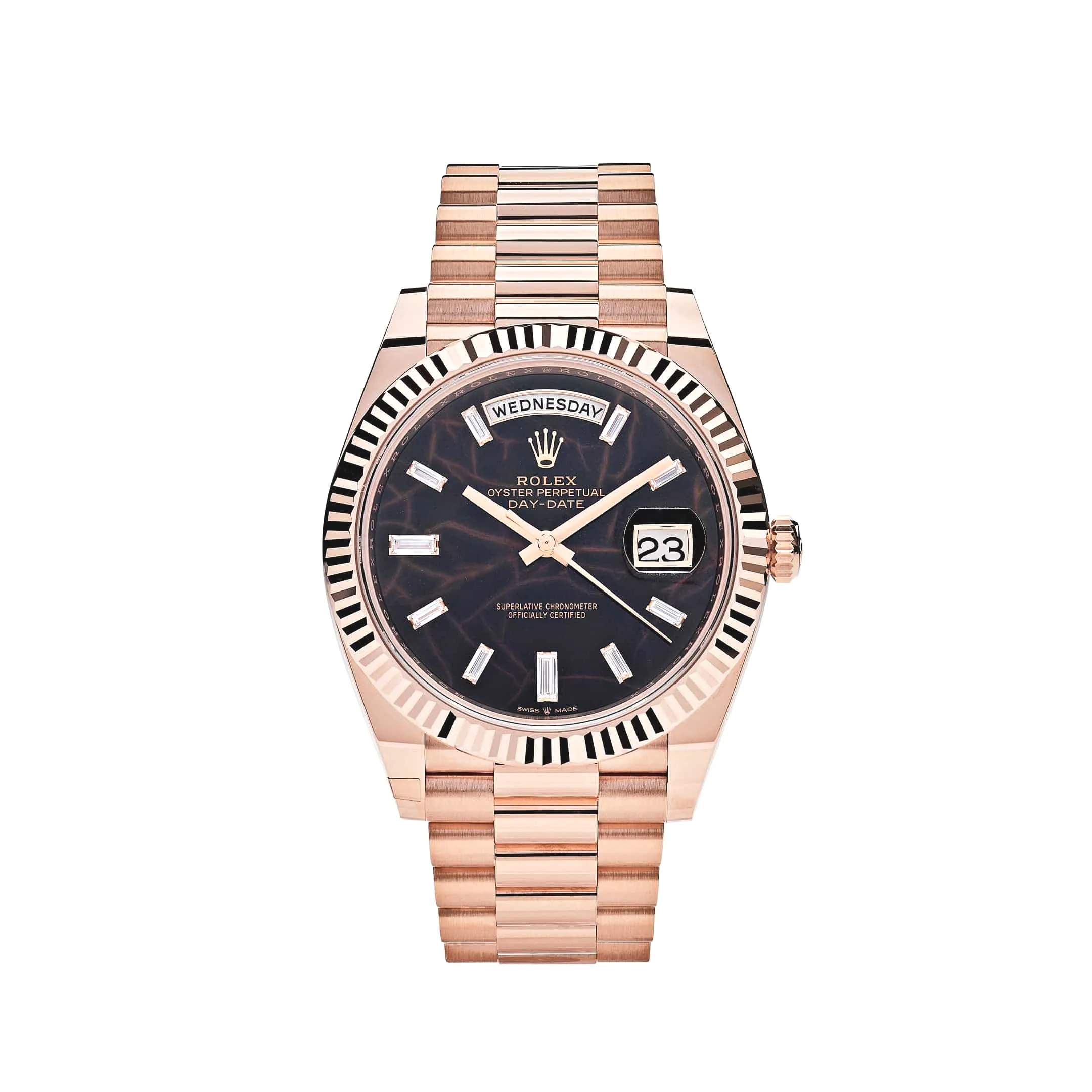 Rolex Day-Date 40 228235 Rose Gold Eisenkiesel Diamond Dial