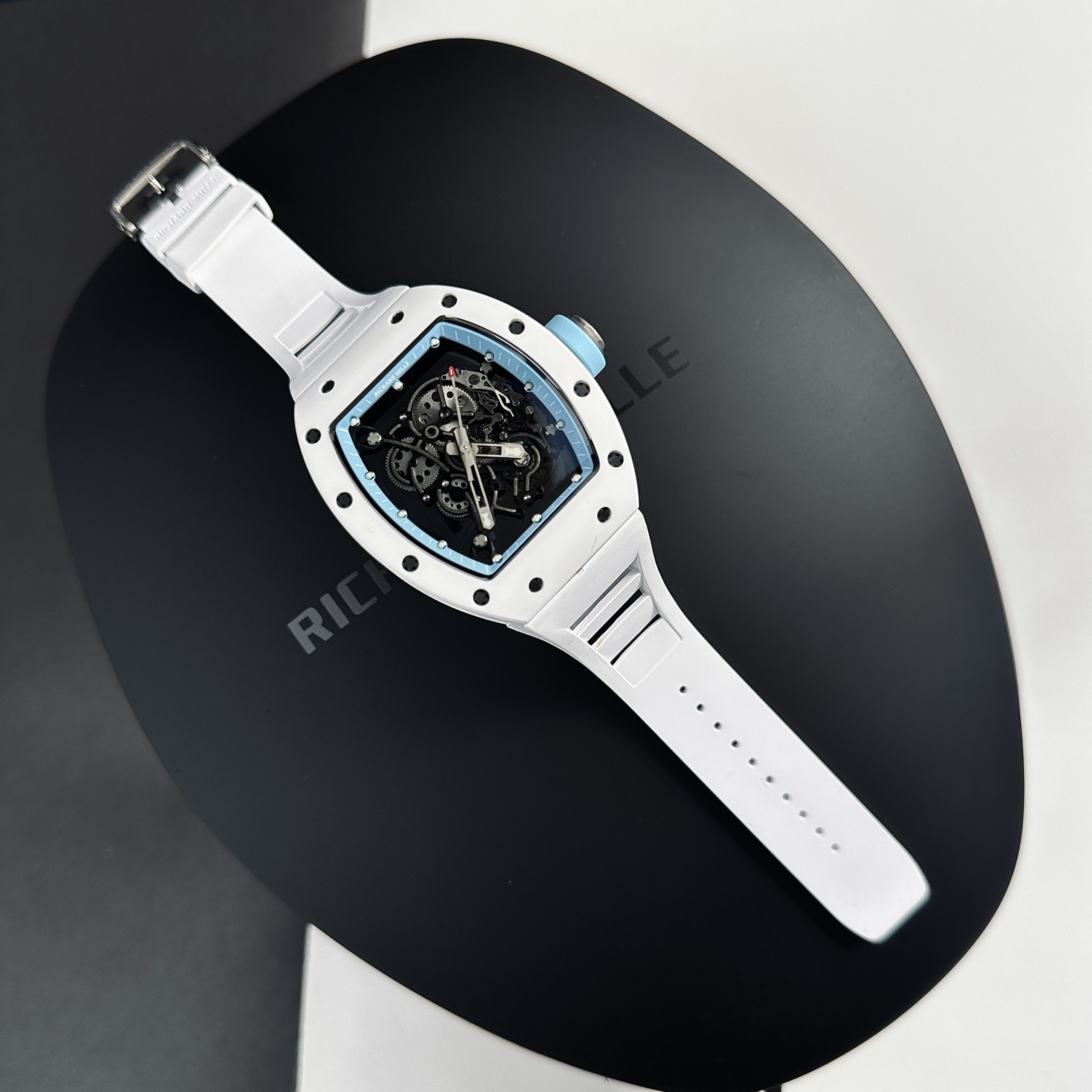 Fake Richard Mille Watch RM055 White Ceramic Bubba Watson BBR Factory 45mm - Image 2