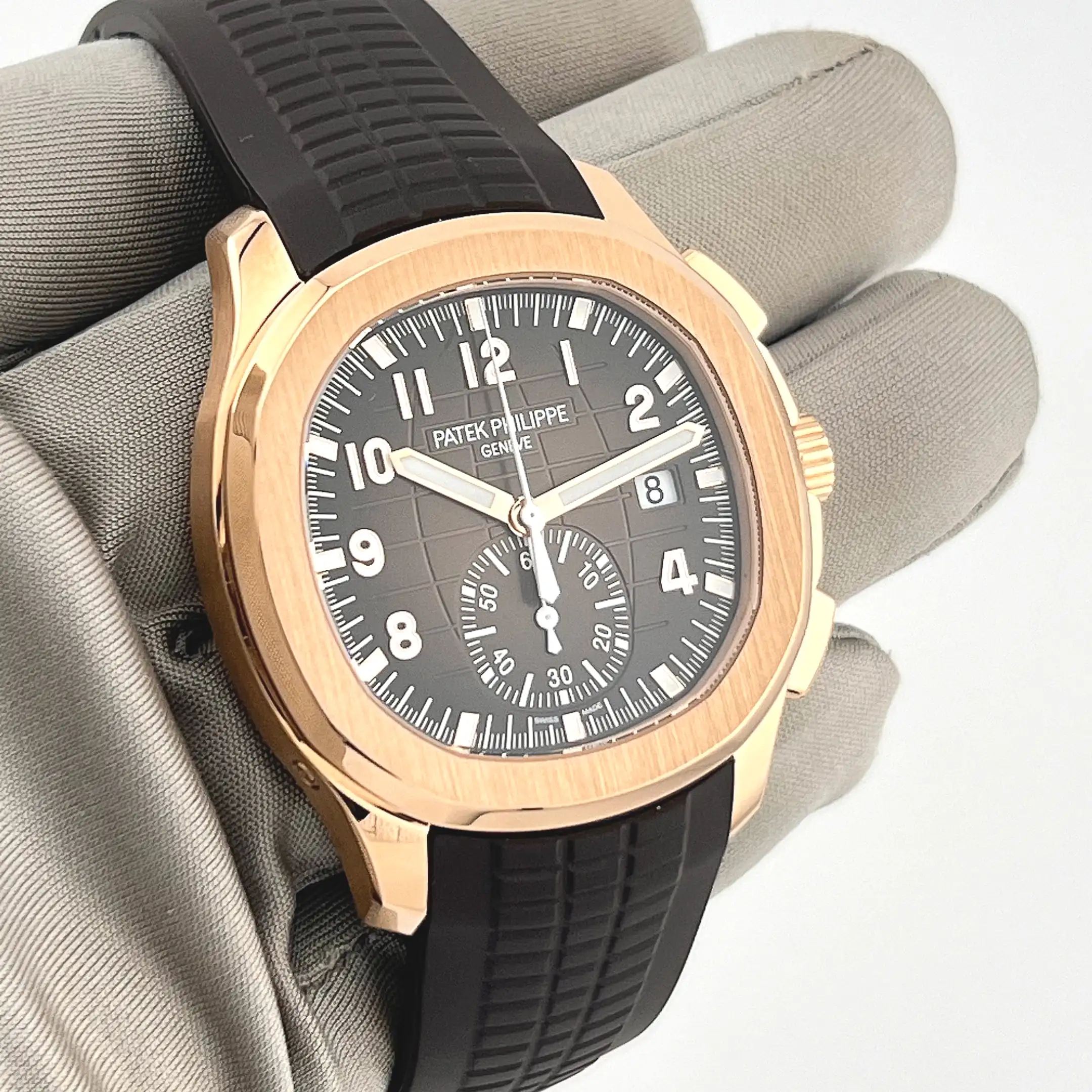 Patek Philippe Aquanaut 5968R-001 Chronograph Rose Gold Brown Dial - Image 3
