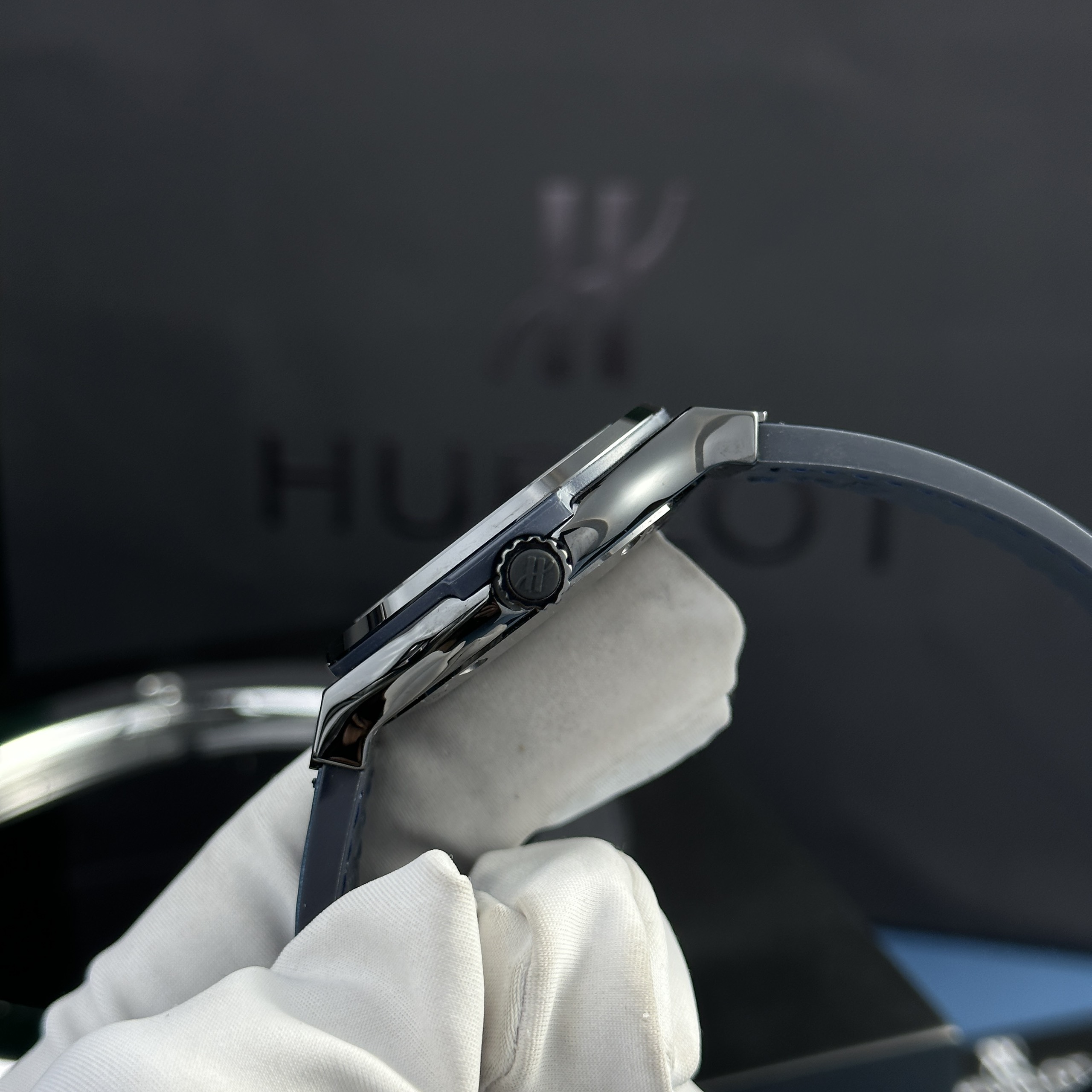 Hublot Replica Watch Classic Fusion Ceramic Blue Dial JJZ Customs 42mm - Image 5