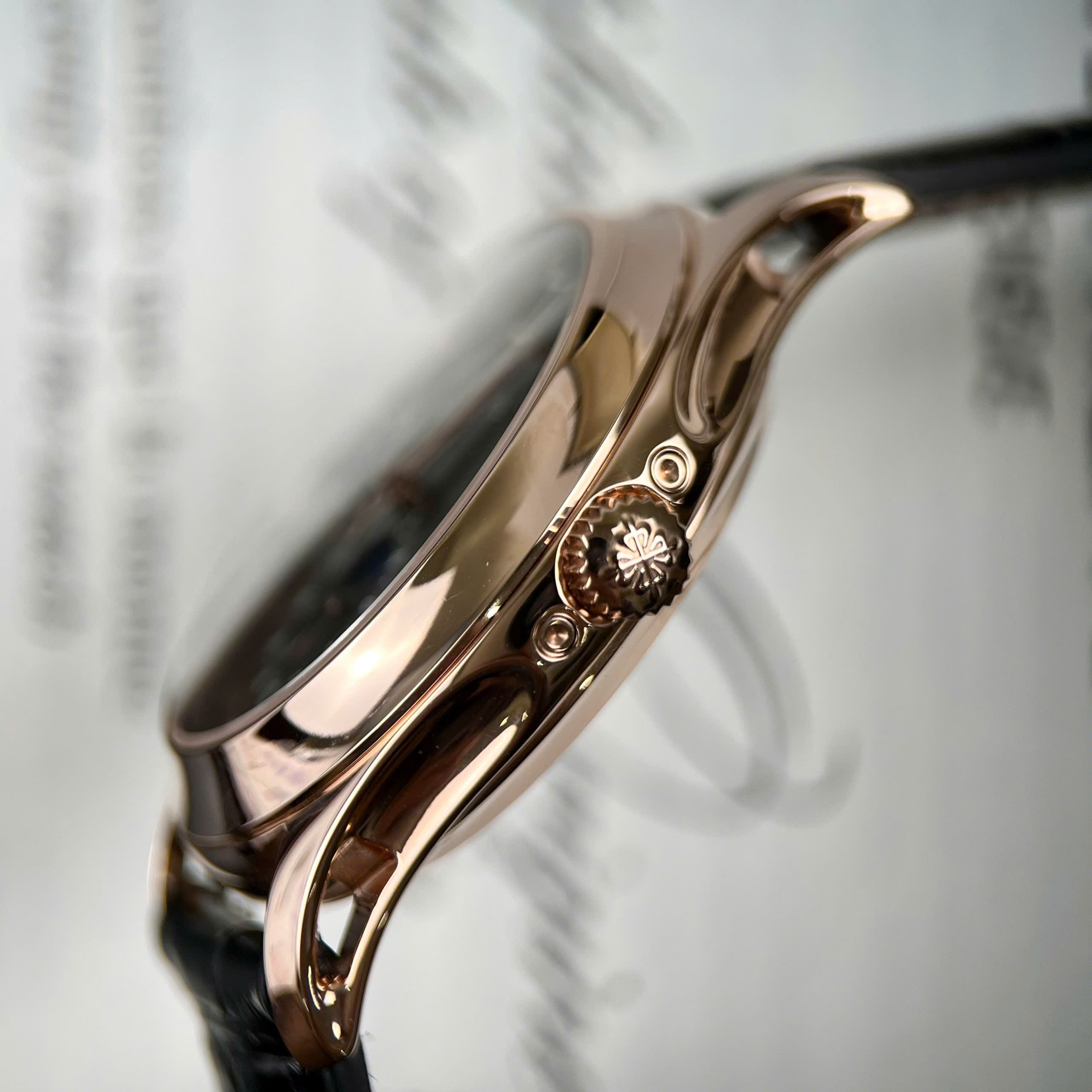 Patek Philippe 5205R 18K Gold Wrapped Black Leather Strap GR Factory 40mm - Image 6