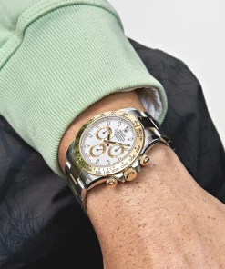 Alternative view of Rolex Daytona 126503 Yellow Gold Stainless Steel White Dial 40mm