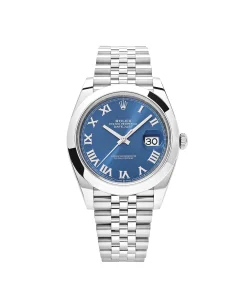 Rolex Datejust 41 126300 Stainless Steel Blue Roman Dial Jubilee