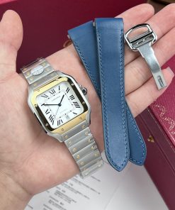 Cartier Santos de Cartier W2SA0009 Demi Gold Watch 39.8mm