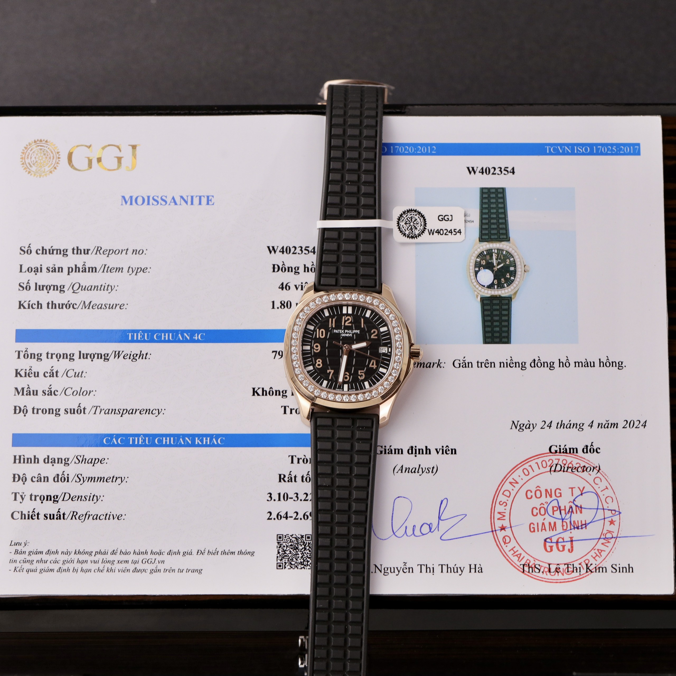 Patek Philippe Aquanaut 5067 Automatic Replica Watches Custom Moissanite Diamonds 35.6mm