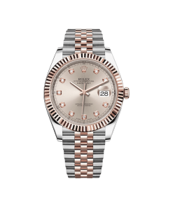 Rolex Datejust 41 126331 Rose Gold Stainless Steel Sundust Diamond Dial Jubilee